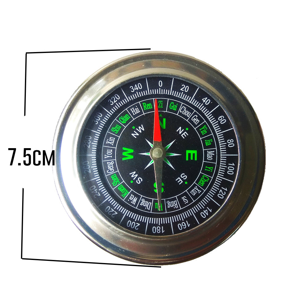 Portable Aluminum Emergency Survival Compass Lightweight Outdoor Navigation Tool