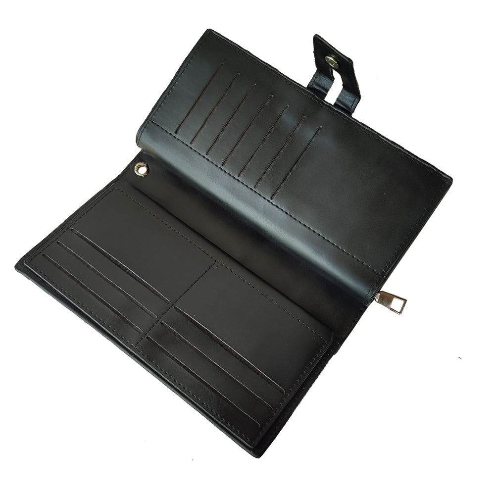 Honsun Baellery Men's Long Wallet Multi Card Holder Zipper PU Leather Large Capacity Purse