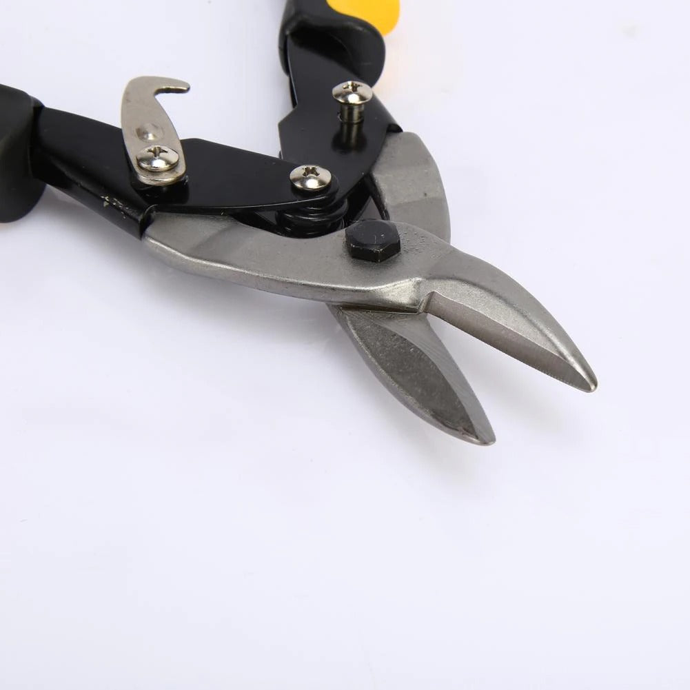 10-Inch Tin Snips Aviation Shears 250mm Cr-Mo Steel Straight Cut for Metal Sheet Cutting
