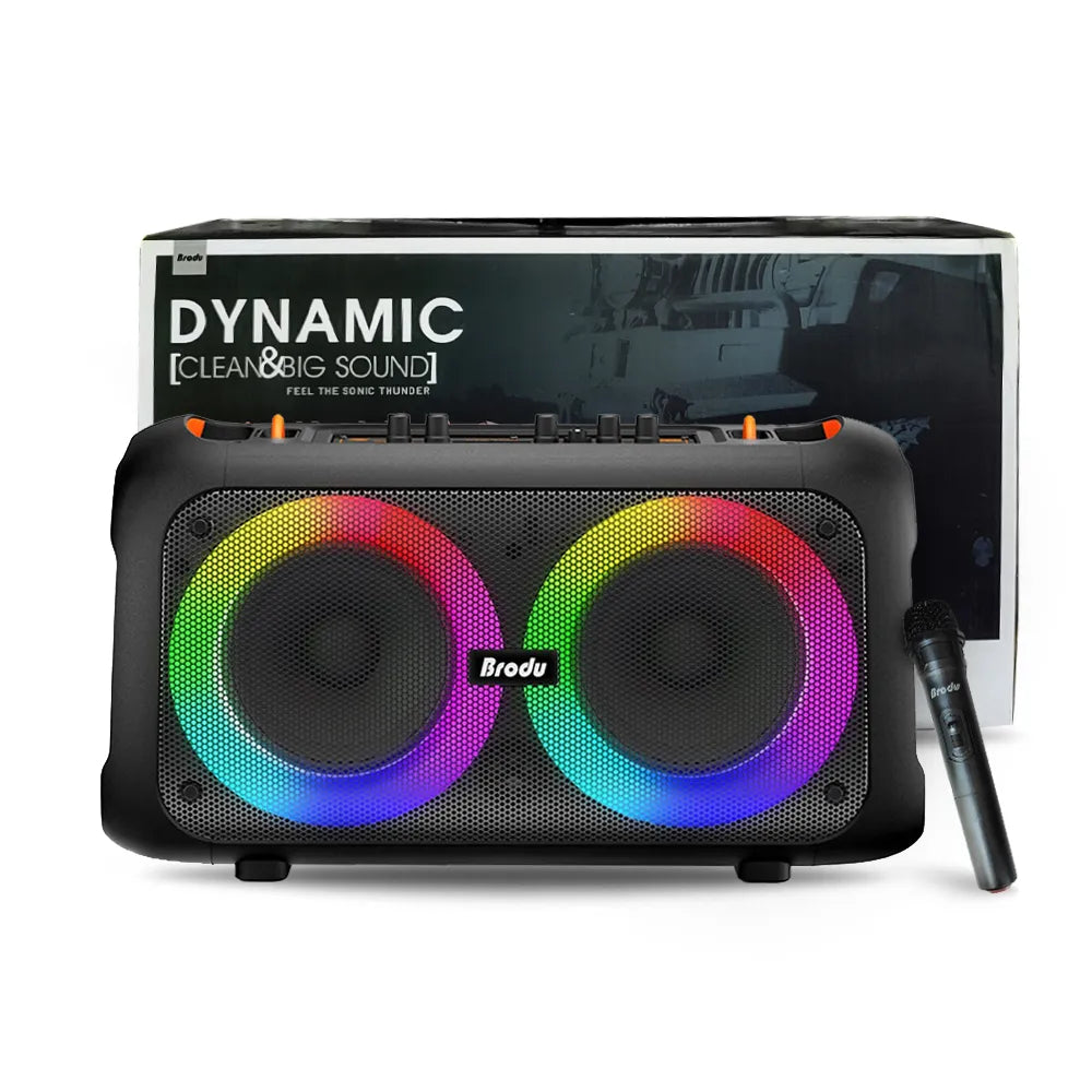 Brodu Bluetooth heavy Speaker BT bluetooth speaker partybox dj karaoke parlantes outdoor party speaker