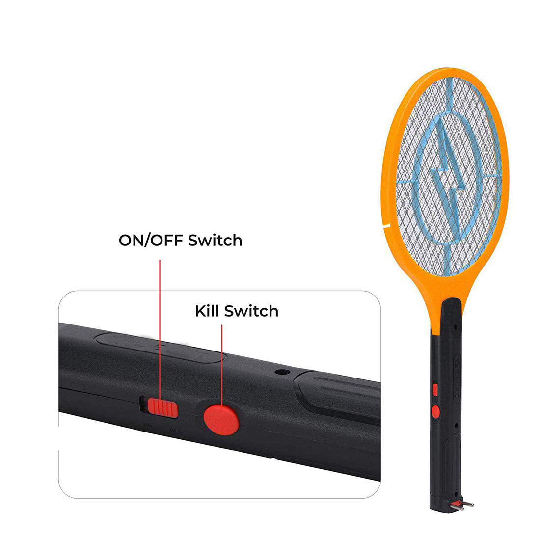 Electric Rechargeable Mosquito Swatter – Cordless Bug Zapper Racket for Flies, Insects & Mosquito Killing