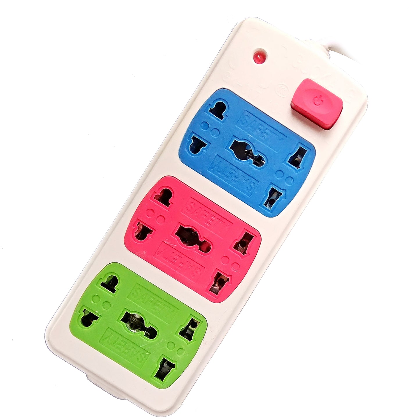 6 Socket Power Strip with Switch 5.5 Feet Extension Cord AC Plug Wirecode Adapter