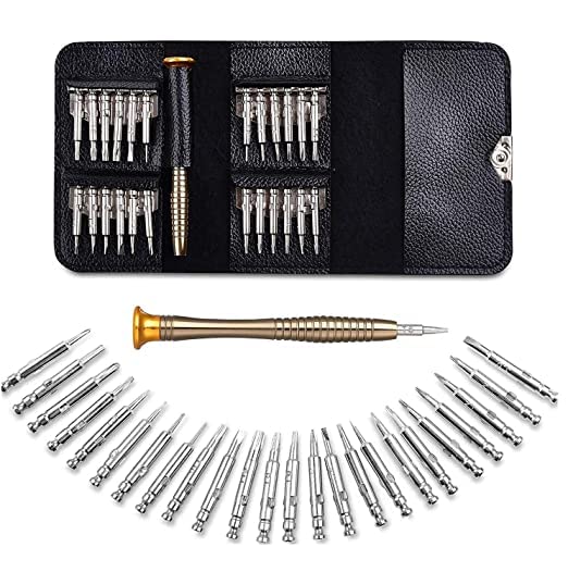 25 in 1 Precision Screwdriver Set Multi Pocket Repair Tool Kit for Laptop Mobile Watch Glasses