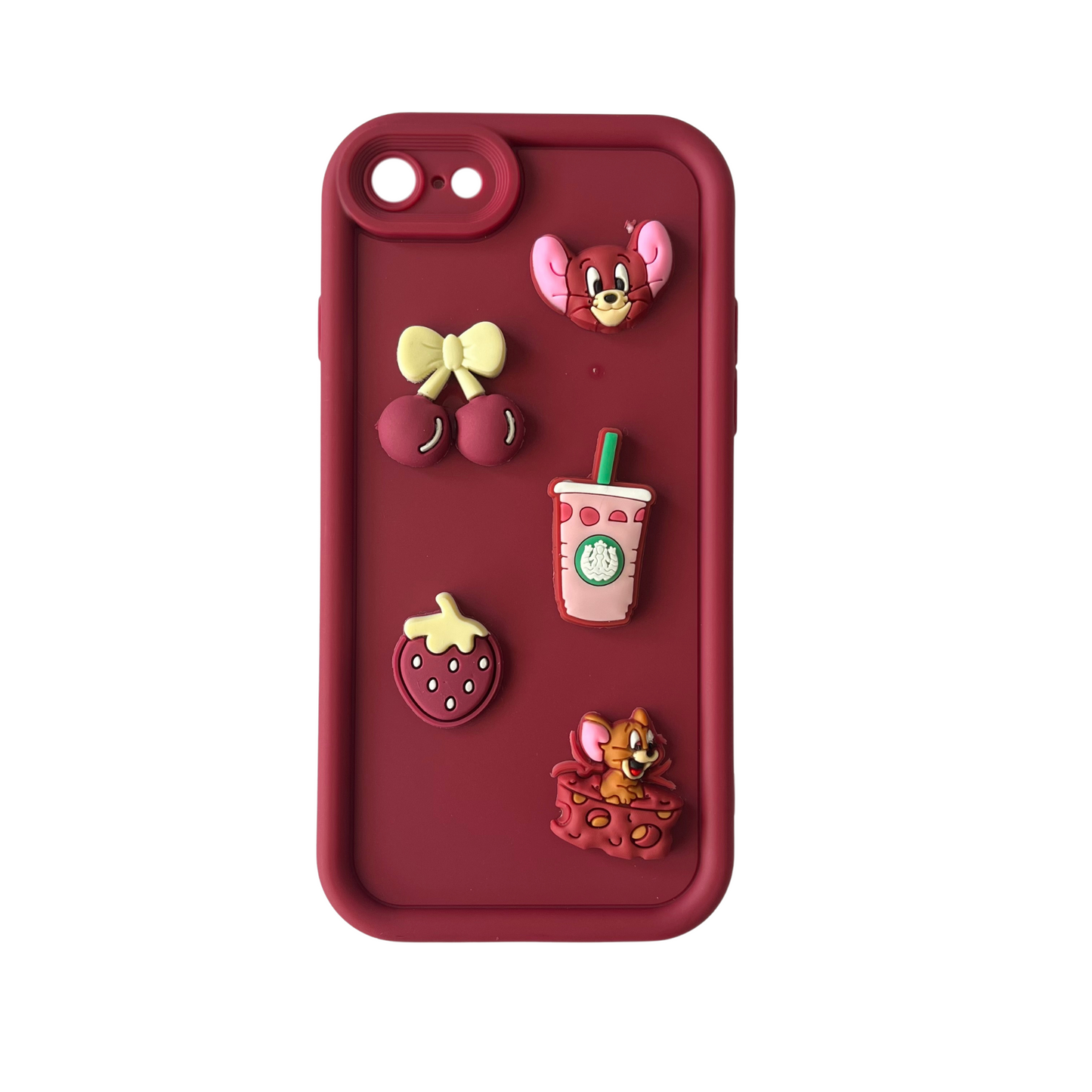 Cute Cartoon 3D Ball Coffee Silicone Mobile Back Case for iPhone 7, 7 Plus, 8, 8 Plus, X, XS, XR, XS Max, 11, 11 Pro, 11 Pro Max, 12, 12 Mini, 12 Pro, 12 Pro Max, 13, 13 Mini, 13 Pro, 13 Pro Max, 14