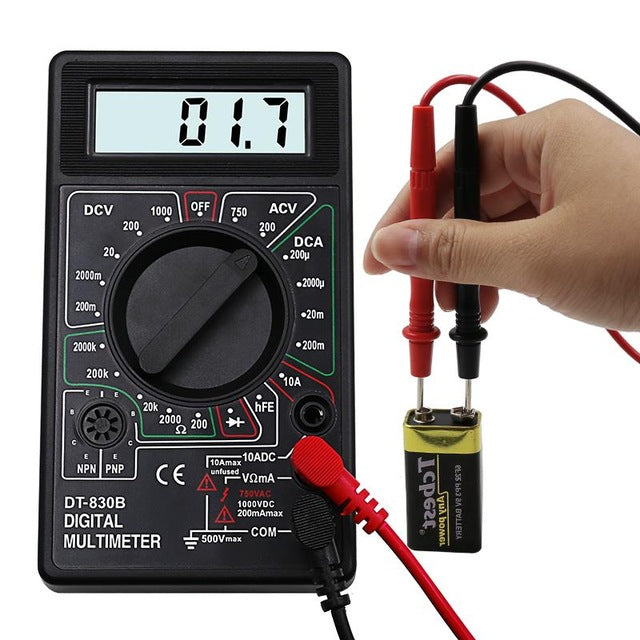 Digital Multimeter Black Electronic Measurement Tool for Voltage Current and Resistance