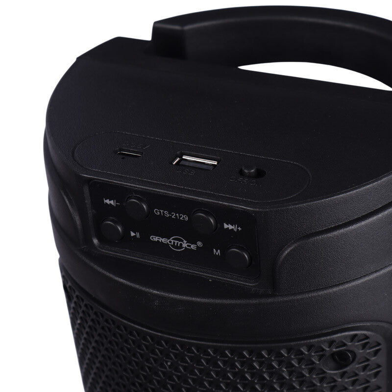 GTS 2129 Wireless Bluetooth Speaker Portable High Bass Speaker with USB, FM, AUX, and LED Lights