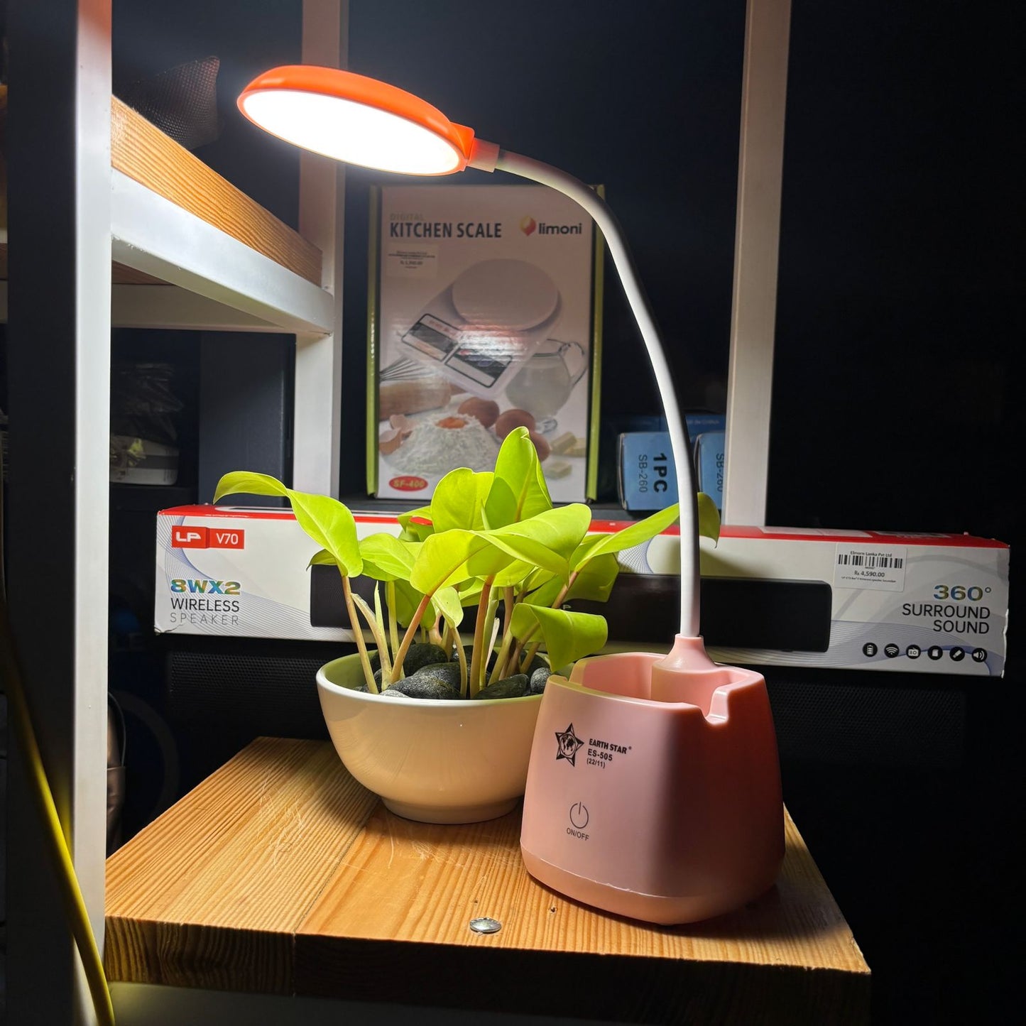 Rechargeable LED Table Lamp with Folding Clamp – Eye Protection Desk & Reading Light with 18650 Battery