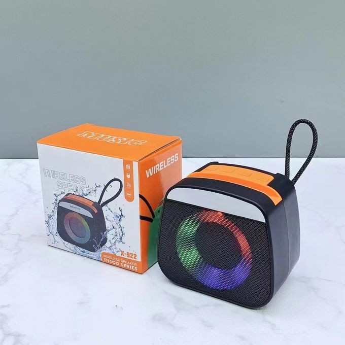 X-922 Wireless Bluetooth Speaker Portable High Bass Speaker with LED Lights, USB, FM & AUX Support