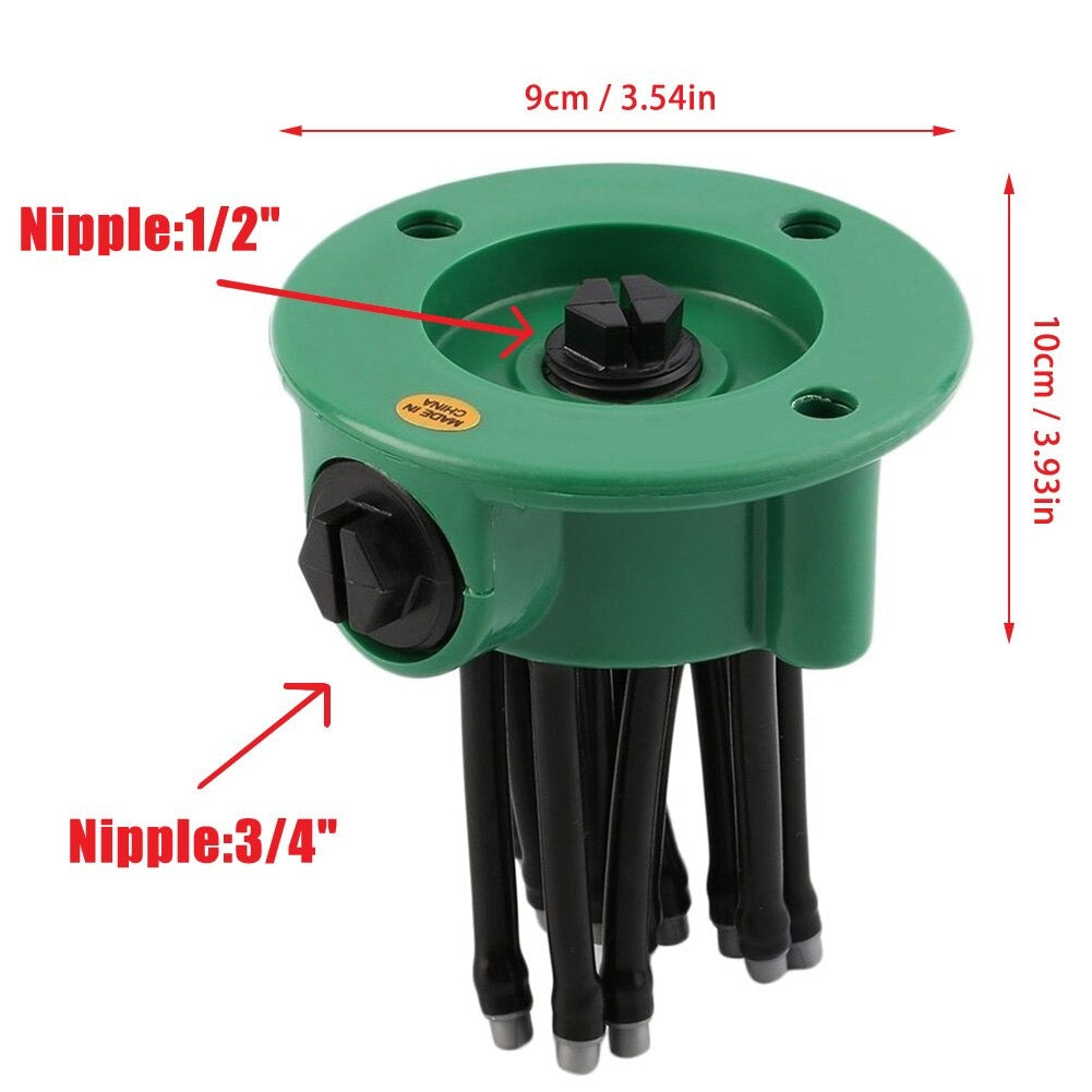 360 Degree Adjustable Lawn Sprinkler Multi-Head Ground Irrigation Tool for Garden and Courtyard