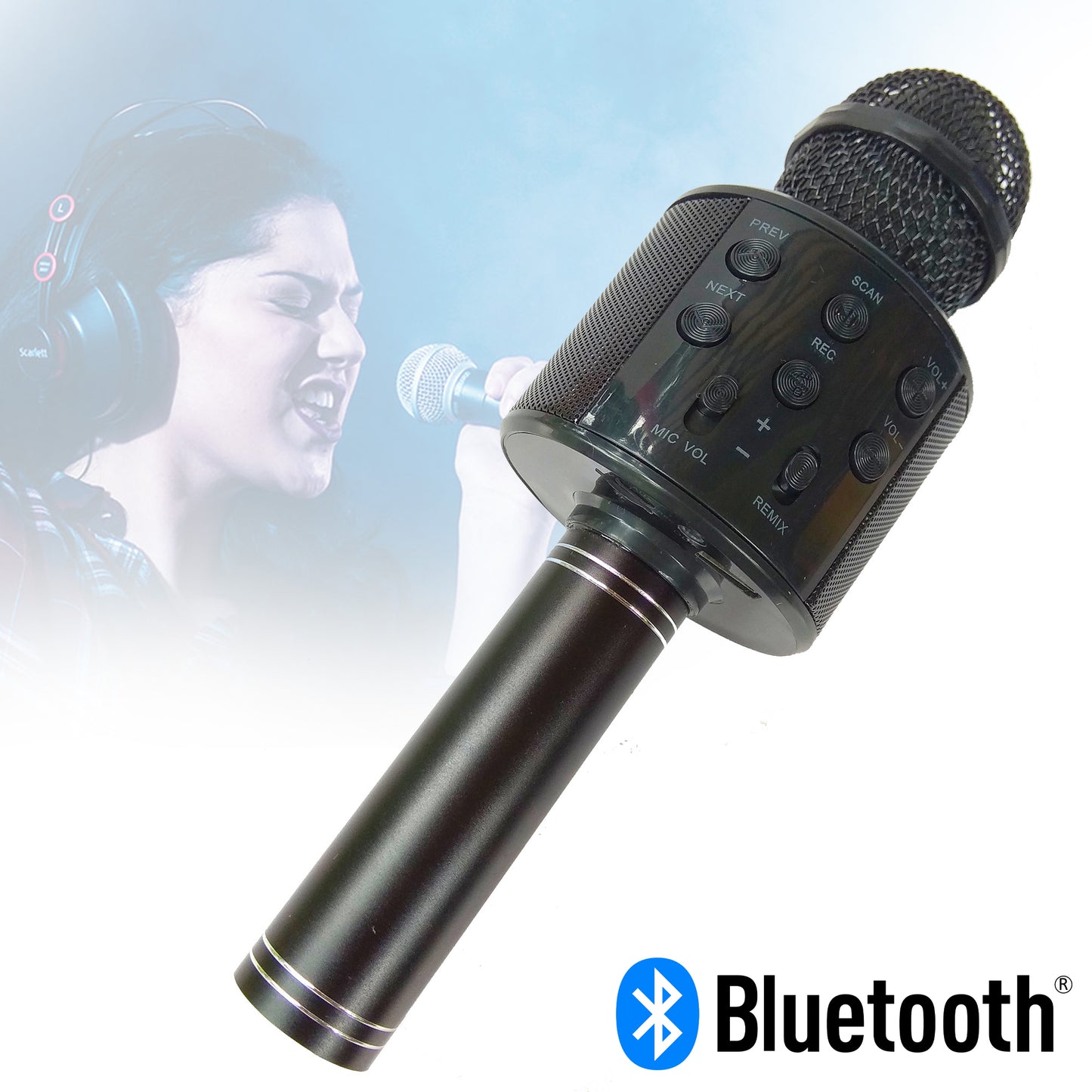 Wireless Bluetooth Karaoke Microphone β Handheld Mic with Speaker & Recording Function for Singing & Parties