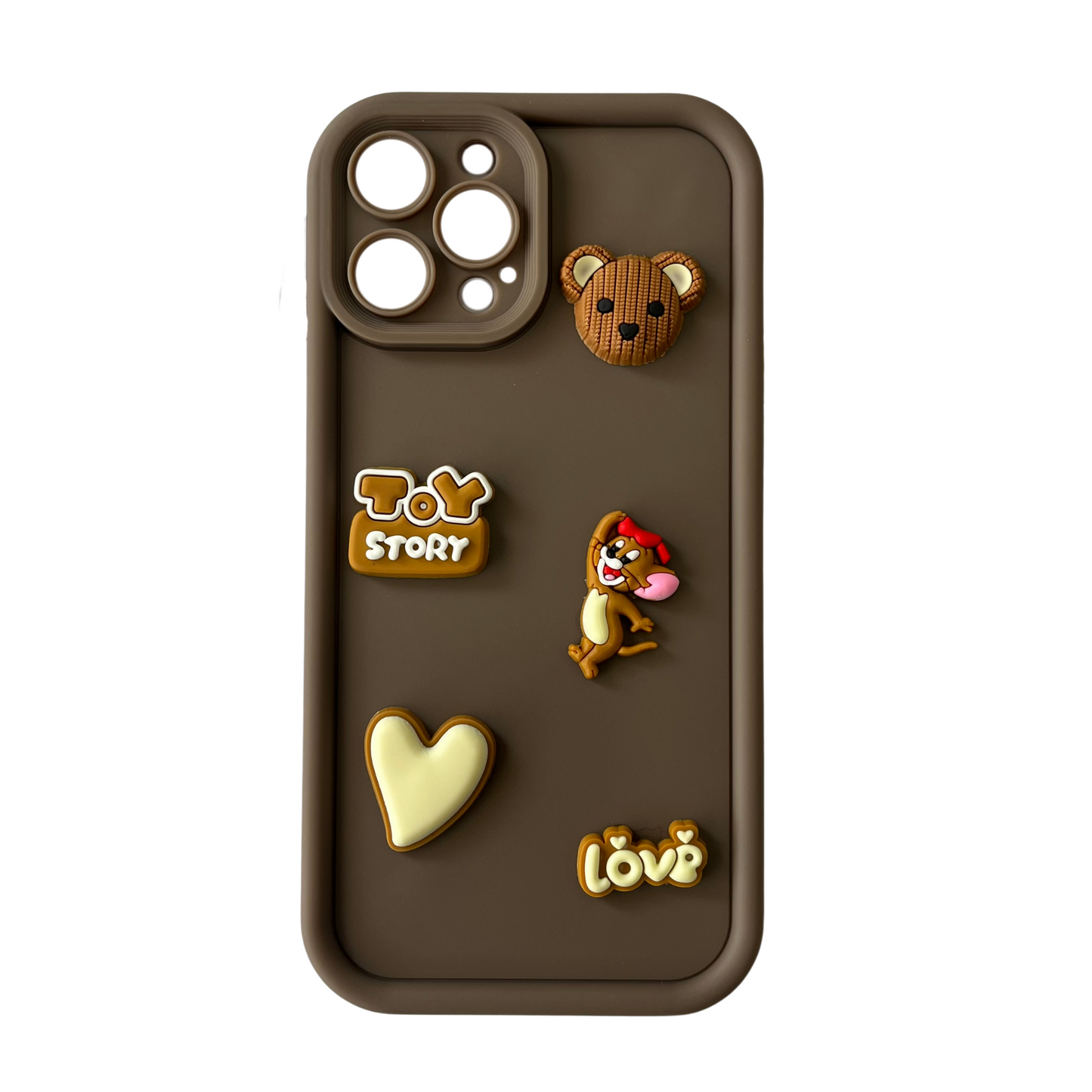 Cute Cartoon 3D Ball Coffee Silicone Mobile Back Case for iPhone 7, 7 Plus, 8, 8 Plus, X, XS, XR, XS Max, 11, 11 Pro, 11 Pro Max, 12, 12 Mini, 12 Pro, 12 Pro Max, 13, 13 Mini, 13 Pro, 13 Pro Max, 14