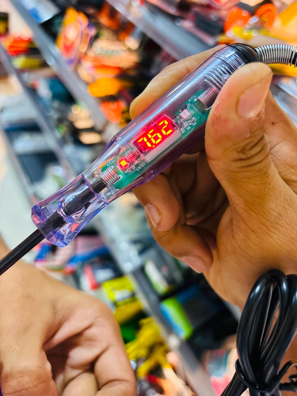 Digital Car Voltage Electric Circuit Tester 6V 12V 24V DC Digital Display Long Probe Pen Automobile Diagnostic Tools Auto Repair
