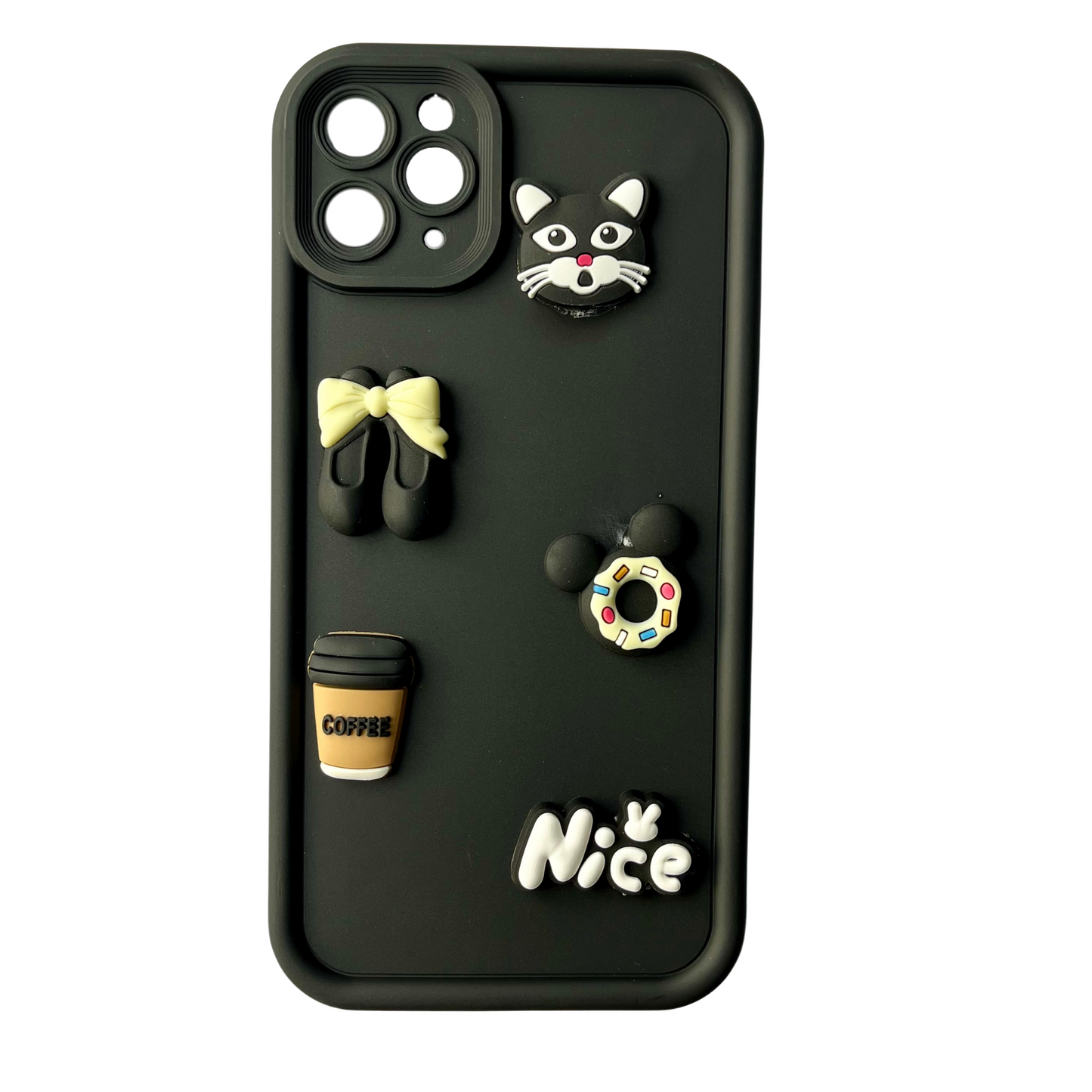 Cute Cartoon 3D Ball Coffee Silicone Mobile Back Case for iPhone 7, 7 Plus, 8, 8 Plus, X, XS, XR, XS Max, 11, 11 Pro, 11 Pro Max, 12, 12 Mini, 12 Pro, 12 Pro Max, 13, 13 Mini, 13 Pro, 13 Pro Max, 14