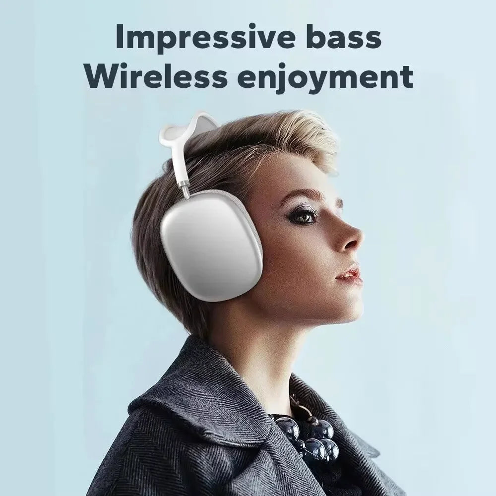 P9 Pro Max Wireless Bluetooth Headphones Foldable Over Ear TF Card Support 10 Hour Playtime