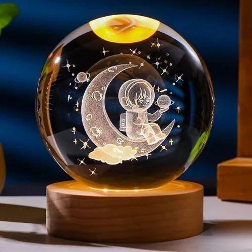 3D Crystal Ball 8CM Crystal Planet Laser Engraved Solar System Globe Astronomy Gift Birthday Gift Glass Sphere Home Decoration