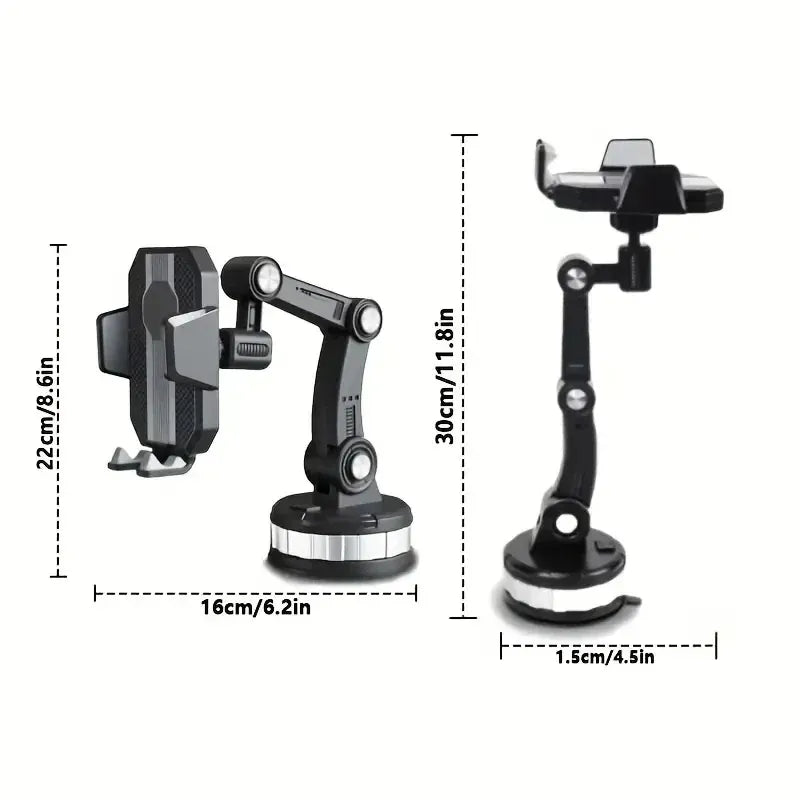 Multifunctional 360 Rotate Car Phone Holder Moblie Windshield Mount Stand For iPhone Samsung Xiaomi Hand Free Driving Car Phone Holder