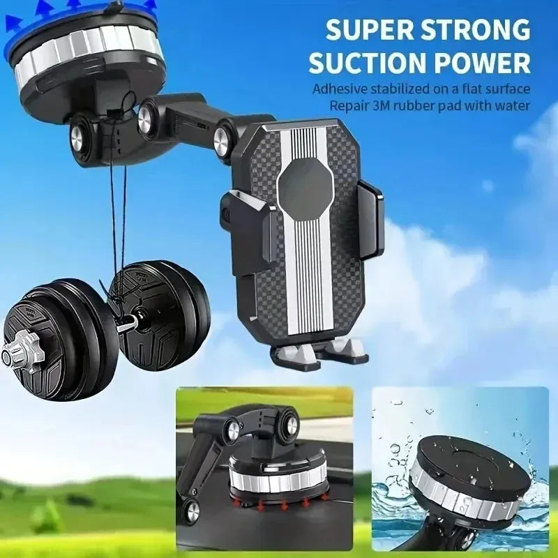 Multifunctional 360 Rotate Car Phone Holder Moblie Windshield Mount Stand For iPhone Samsung Xiaomi Hand Free Driving Car Phone Holder