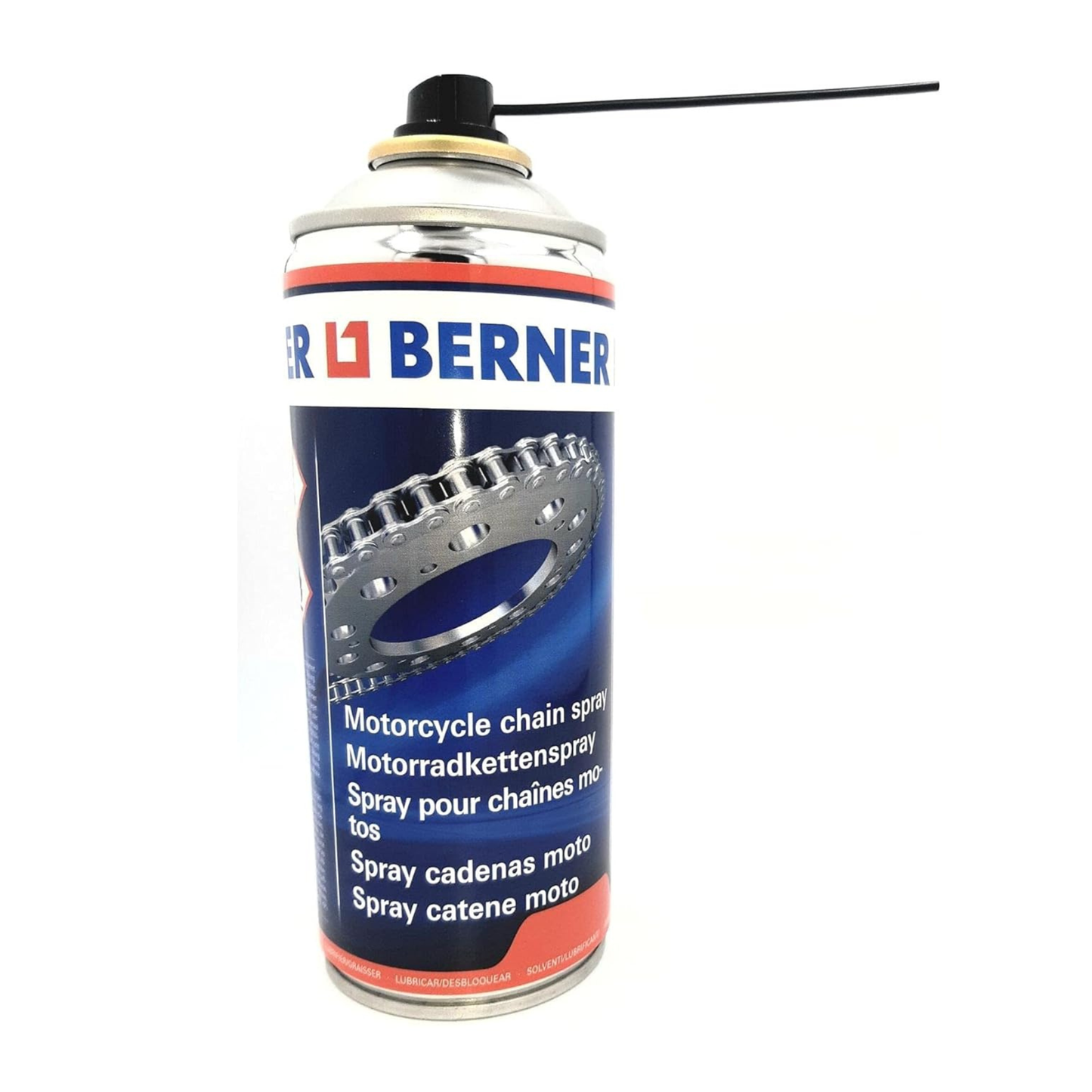 Berner Motorcycle Chain Grease Spray High-Performance Chain Lubricant for Motorbikes 200ml