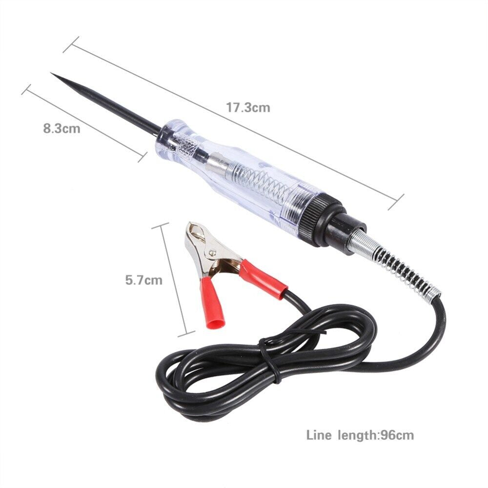 6V 12V 24V DC Voltage Circuit Tester Pen Light with Long Wire for Car Truck Auto Electrical Maintenance