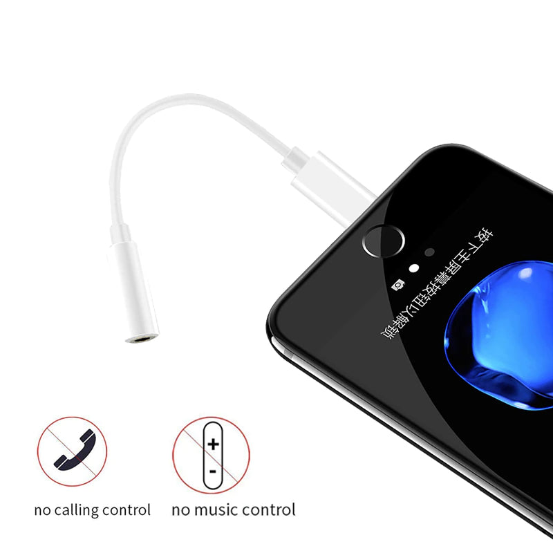 Lightning to 3.5mm AUX Adapter for iPhone 13 12 11 Pro Max XR X to Headphone Jack Converter