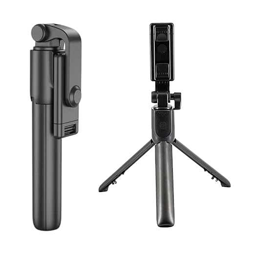 Wireless R1-L Bluetooth Selfie Stick with Remote | Tripod Stand Holder for Mobile Phones