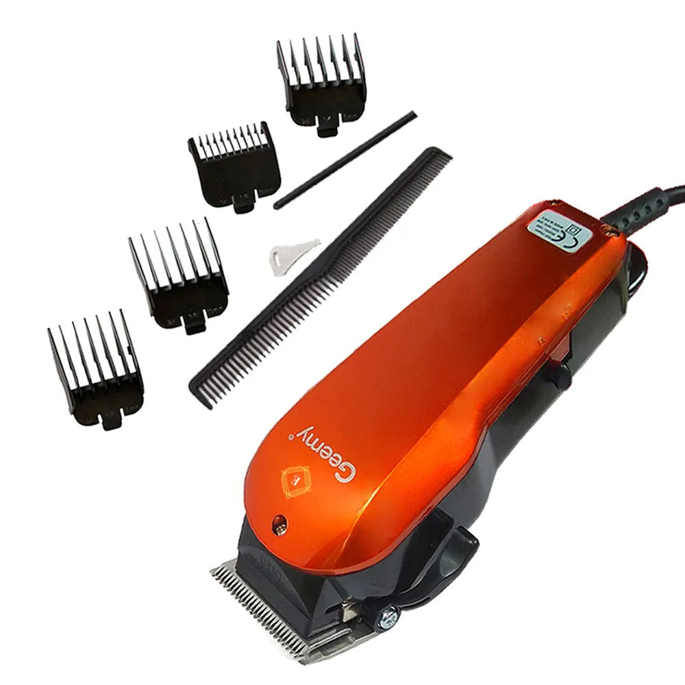 10W Professional Hair Clipper Trimmer with Wire – 2 Cutter Heads, 4 Limit Combs Haircut Machine