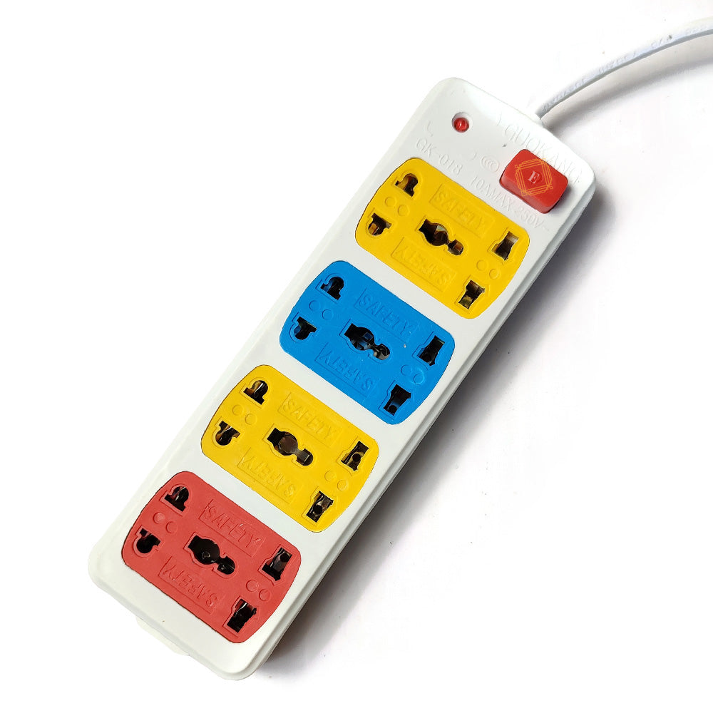 8 Socket Power Strip with 5.5 Feet Wirecode Extension Cord AC Plug Electrical Adapter