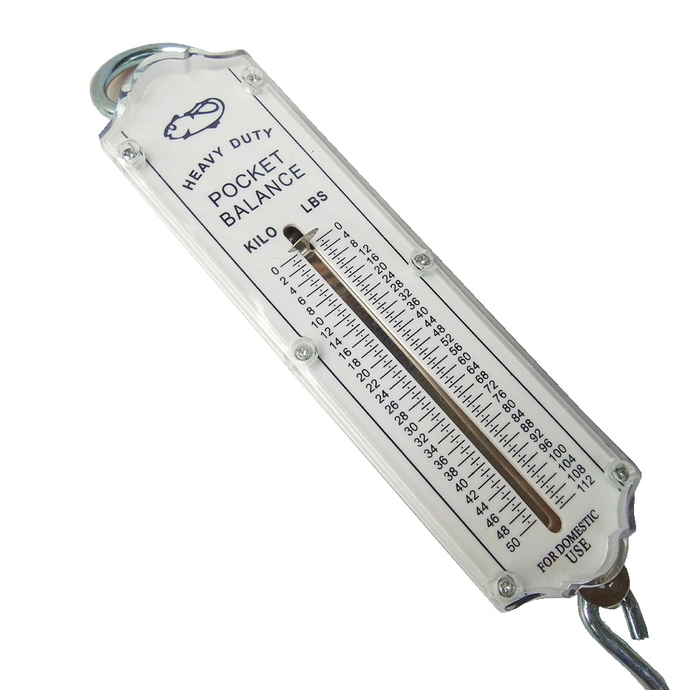 50KG Analog Portable Heavy Duty Mechanical Spring Scale Hand-Held Luggage and Kitchen Scale