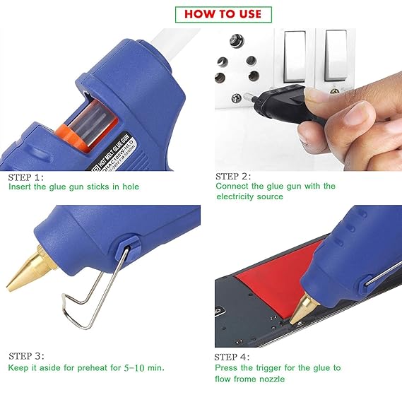 60W Hot Melt Glue Gun Large Size High Quality Glue Gun for DIY Craft Repair Projects