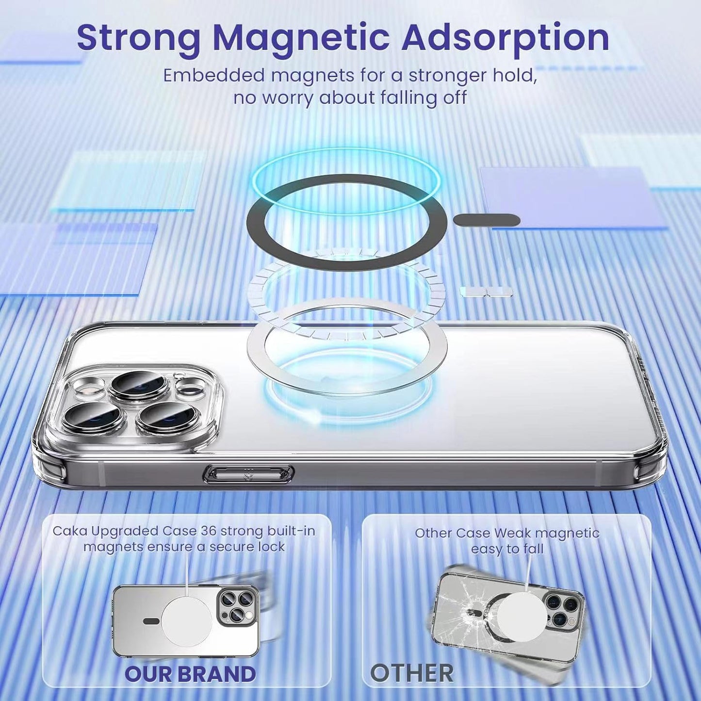 MagSafe Back Cover with Camera Protection for iPhone 11, iPhone 15 Pro