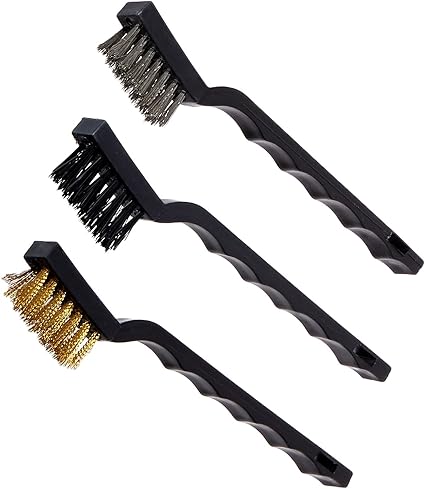 3PCS Wire Brush Set Nylon Copper Steel Brushes for Cleaning Rust Removal and Polishing
