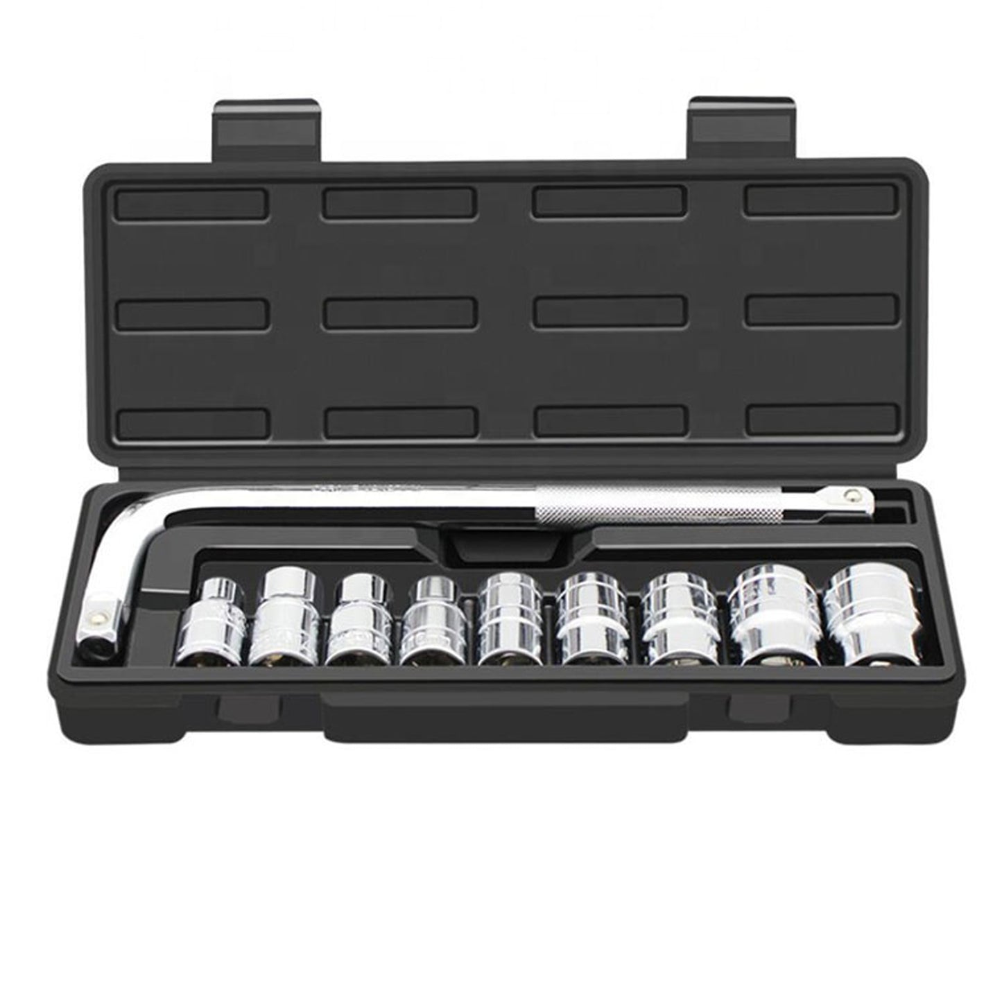 10pcs 1/2" Socket Wrench Set – Hexagon Combination Auto Maintenance Tool Kit with Screwdriver & Sockets