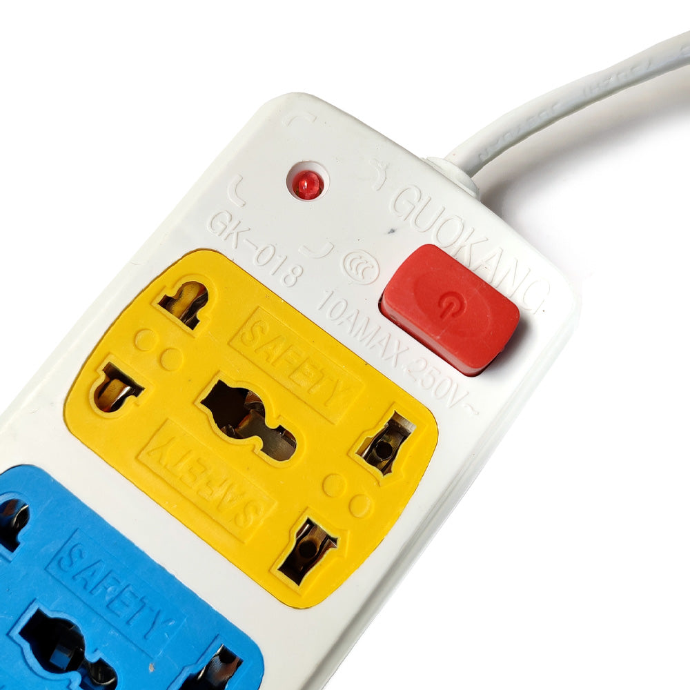 8 Socket Power Strip with 5.5 Feet Wirecode Extension Cord AC Plug Electrical Adapter