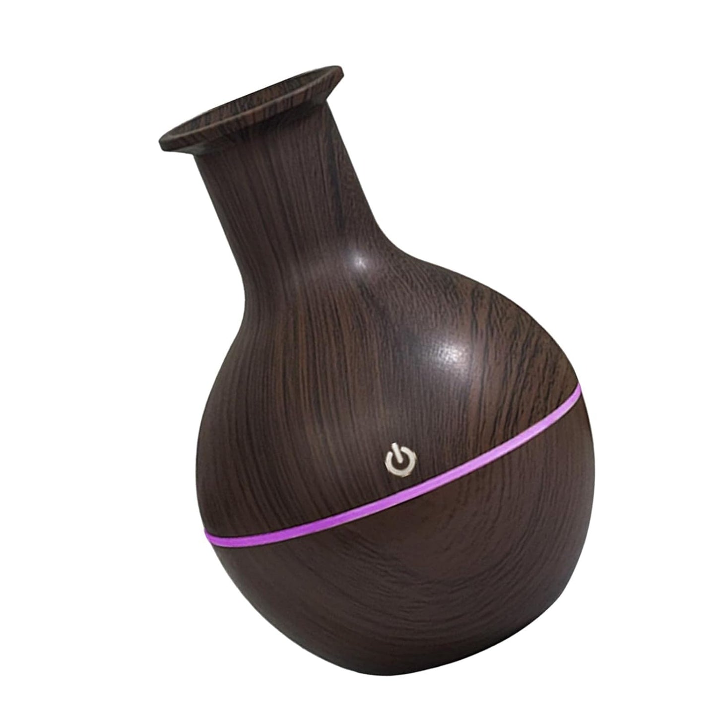 230ml Follower vase Humidifier Changing LED Light Aroma Diffuser Aromatherapy Wood Grain Car Aroma Diffusor for Bedroom Home Office