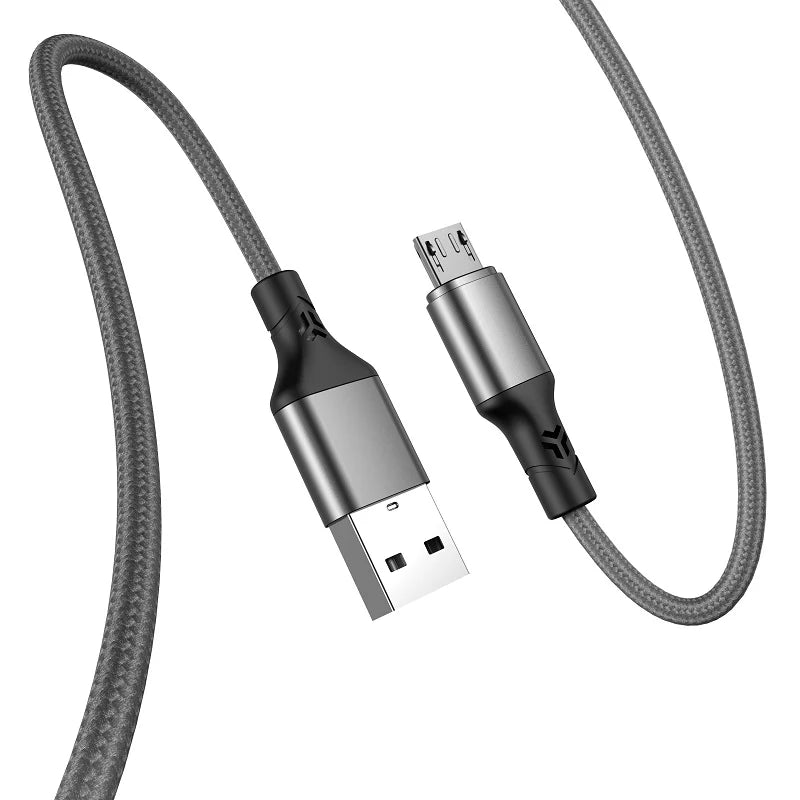 ASPOR AC-25/26/27 3A Fast Charging Nylon Braided Cable – Micro USB, iPhone Lightning, Type-C to Type-C – 1M 2M 3M