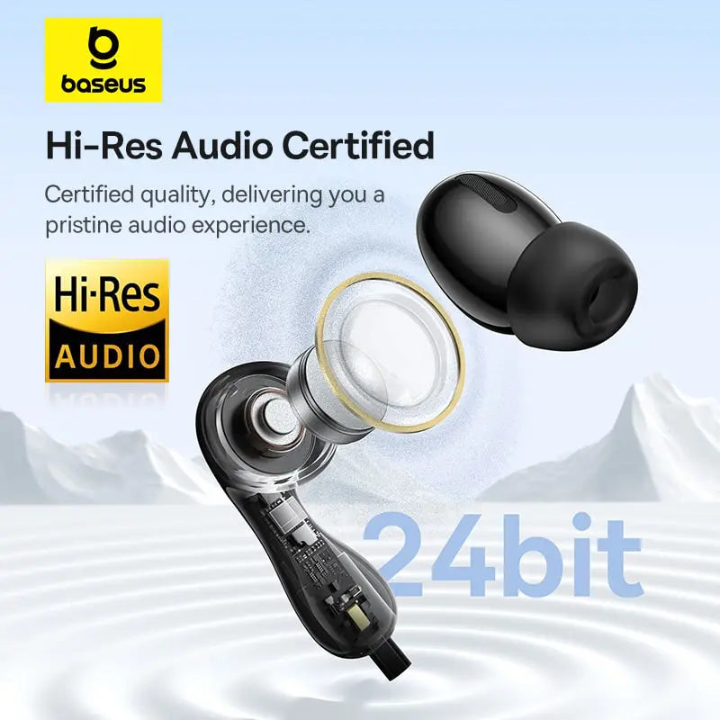 Baseus Encok HZ20 Wired Earphones Handsfree – Cluster Black – 1-Year Warranty