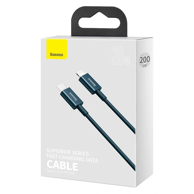 Baseus Superior Series 1m 20W Type-C to Lightning PD Fast Charging Data Cable for iPhone