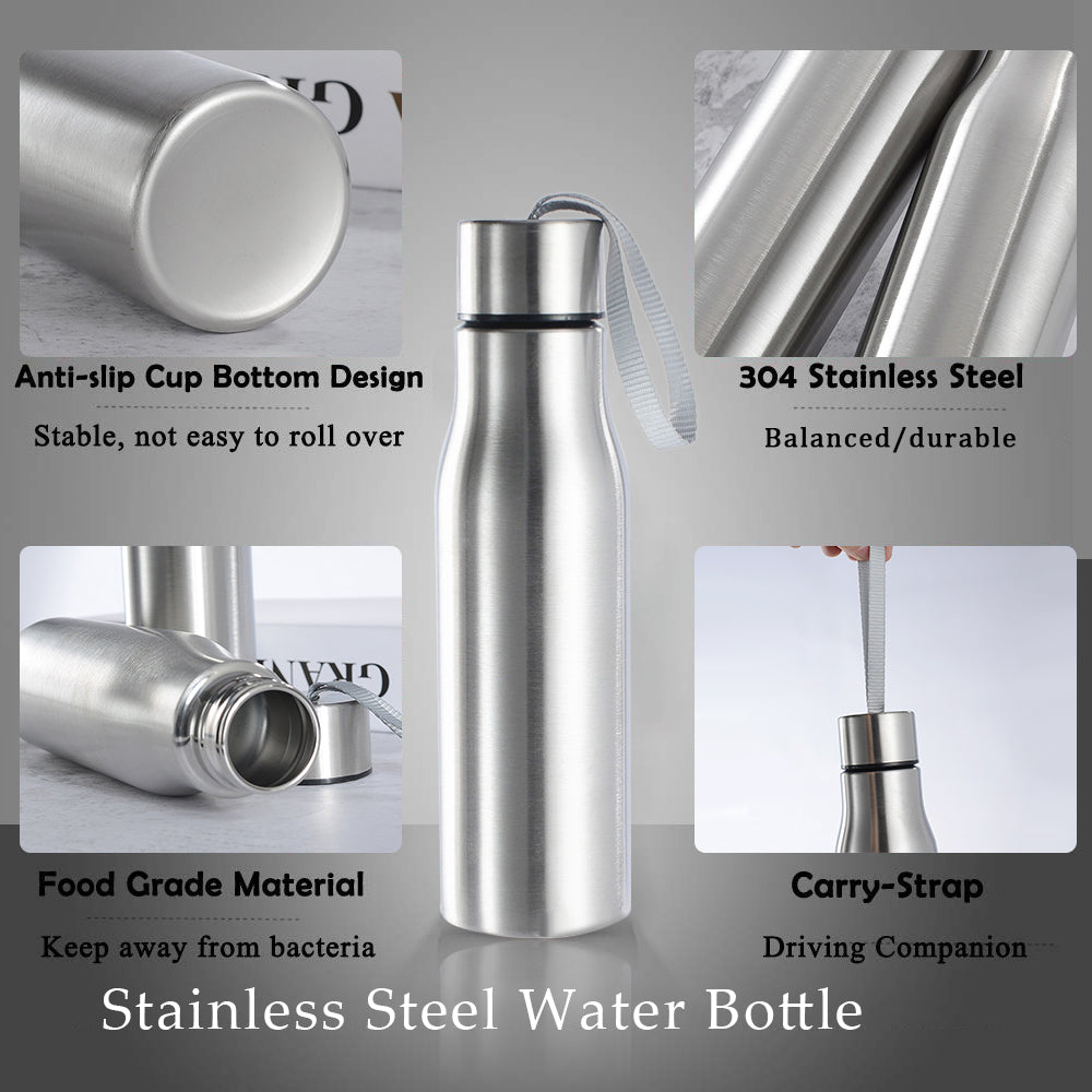 500ml & 1000ml Aluminum Sports Water Bottle Lightweight Leakproof Reusable Gym School Travel Bottle