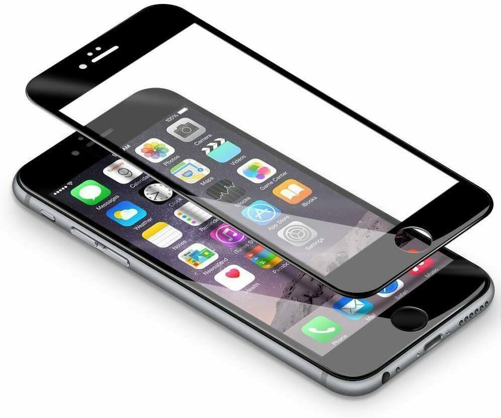 3D Full Cover Tempered Glass for iPhone 6/6S – Black Edge Screen Protector Film with Full Coverage