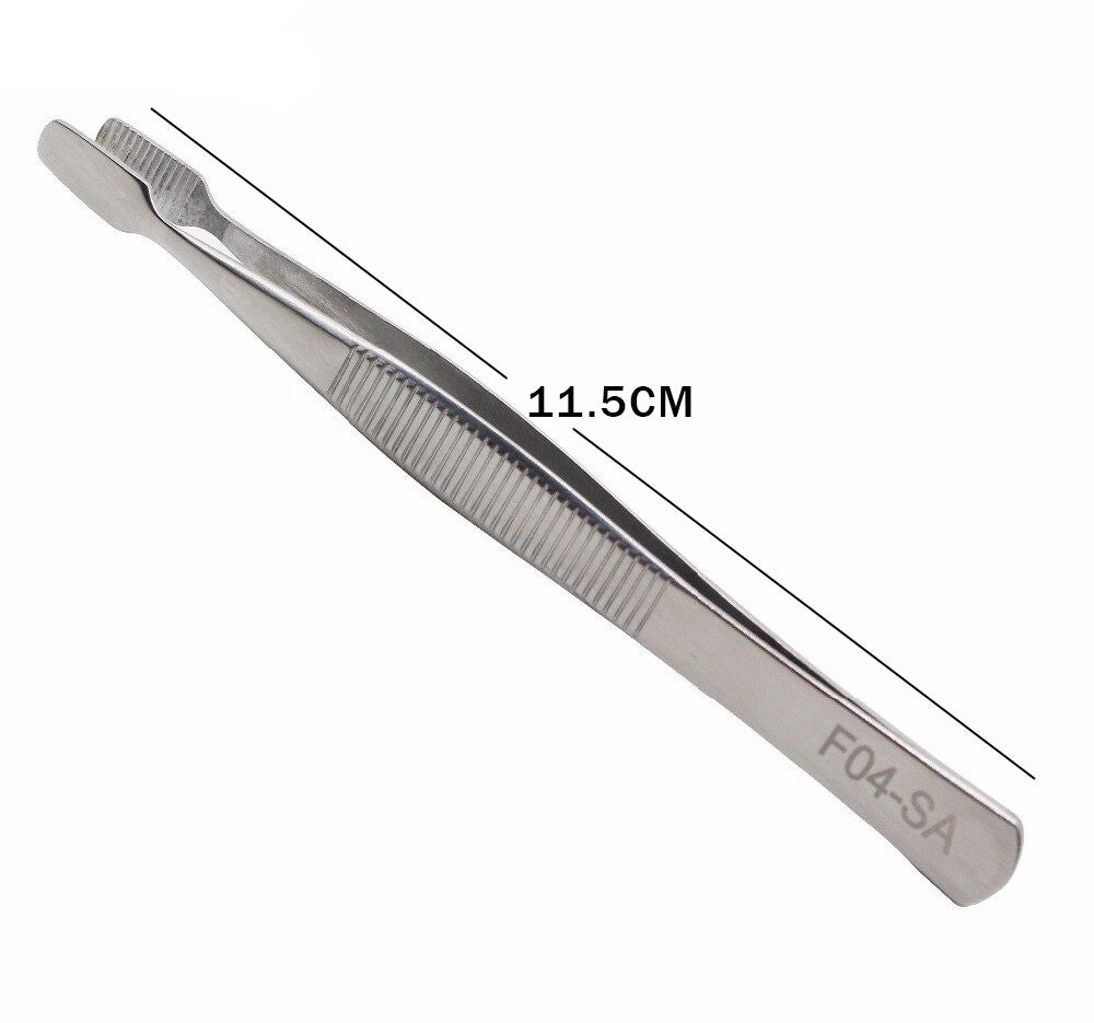 4Pcs Tweezer Set Stainless Steel Curved and Straight Precision Tools for Electronics and Nail Art