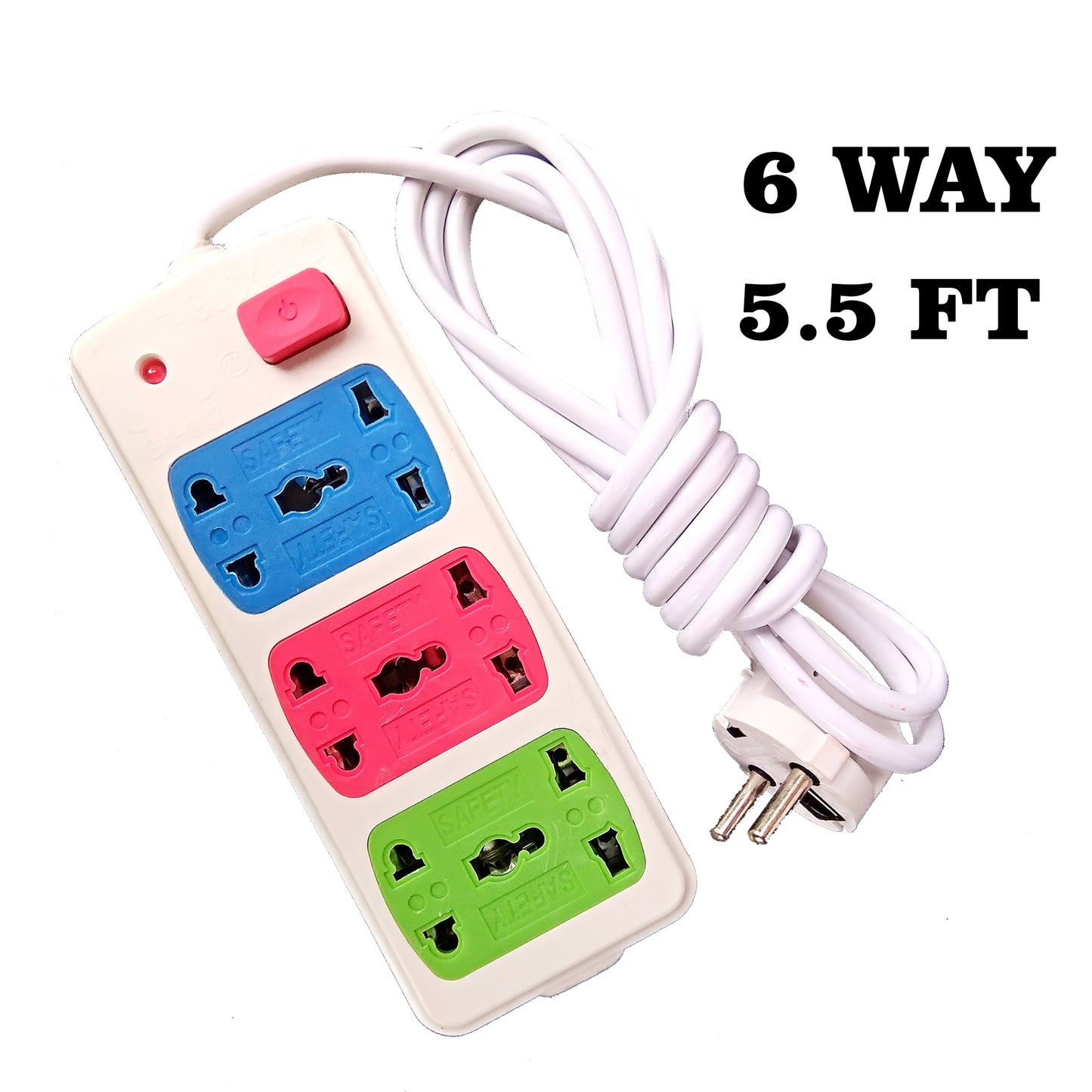 6 socket power strip sri lanka, extension cord with switch sri lanka, wirecode power extension sri lanka, electrical adapter sri lanka, ac plug socket sri lanka, power board sri lanka, plug point extension sri lanka, multiple socket adapter sri lanka, 5.5 feet extension sri lanka, home office power strip sri lanka