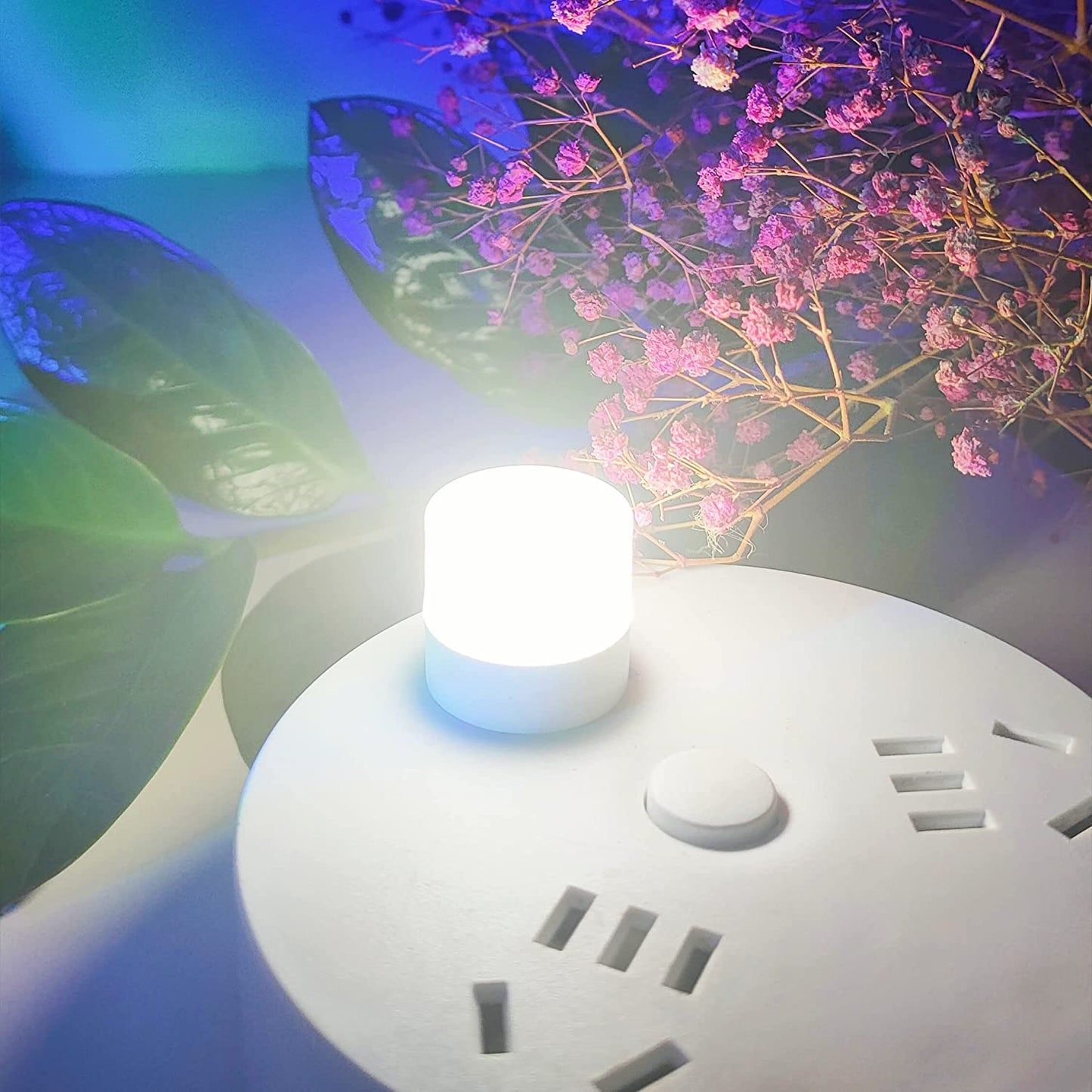 Portable USB Mini LED Night Light White Color for Laptop Power Bank and Computer