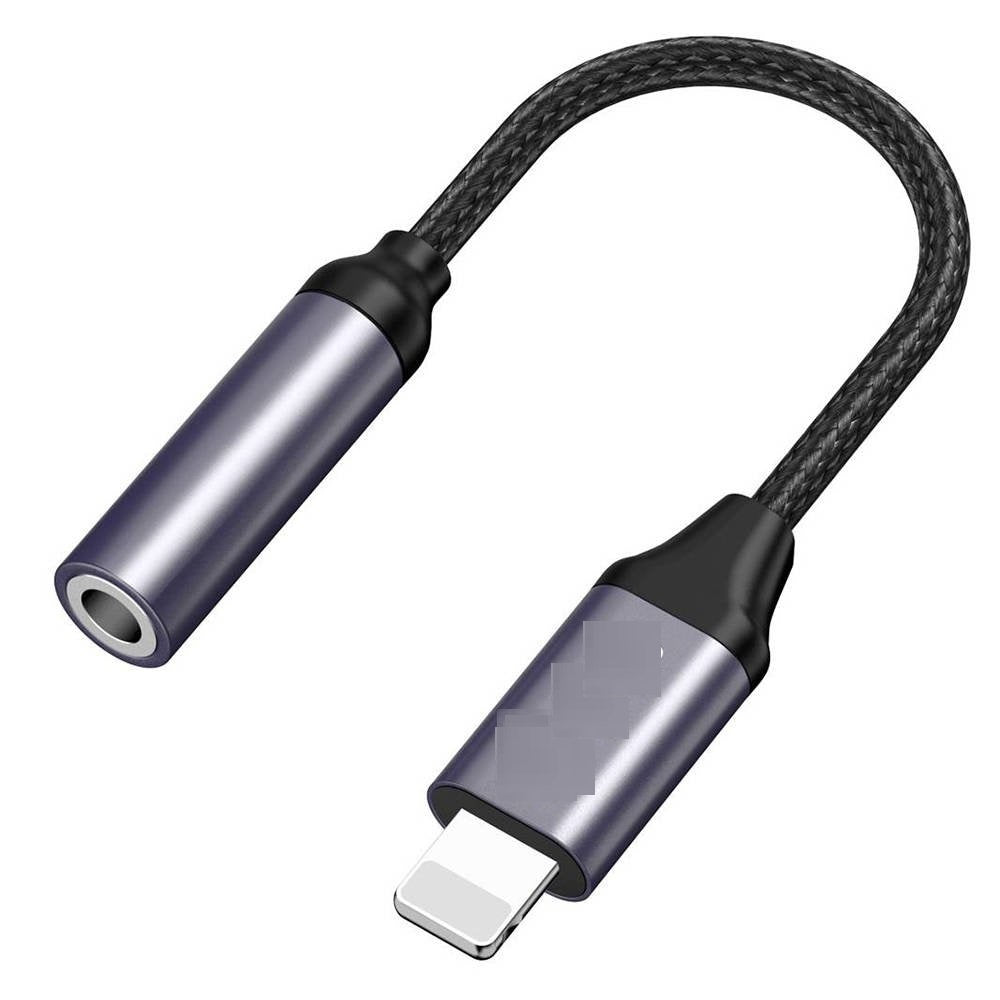 iPhone Lightning to 3.5mm Jack Adapter ā 2-in-1 Short Audio Converter Cable with Lightning 8-Pin