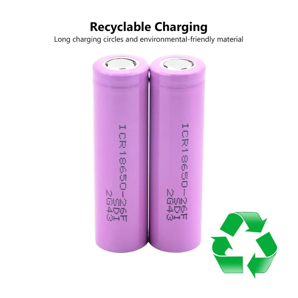 18650 Flat Top 3.7V 2600mAh Rechargeable Pink Li-ion Lithium Battery for Flashlights and DIY Use