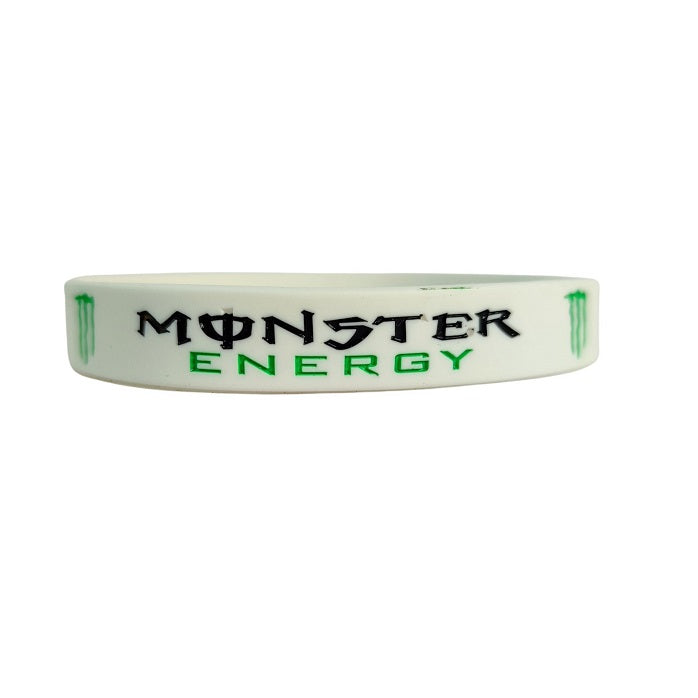 Monster Black and White Silicone Unisex 19cm Wristband Bracelet for Men and Women