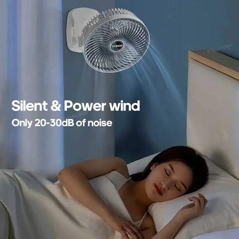 Portable Clip Fan Desktop Fan with Cordless Rechargeable 1200mAh Fan Ventilator Cooler Multifunction Handheld Fan 3 Speed
