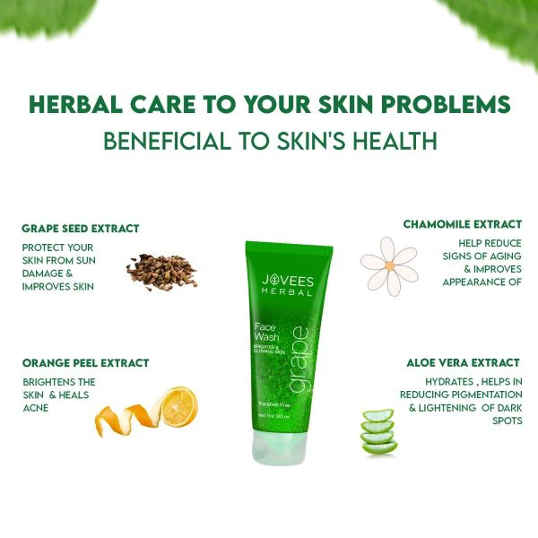jovees herbal Ladies Women Face Wash With Seed & Orange Peel Extracts 120ml