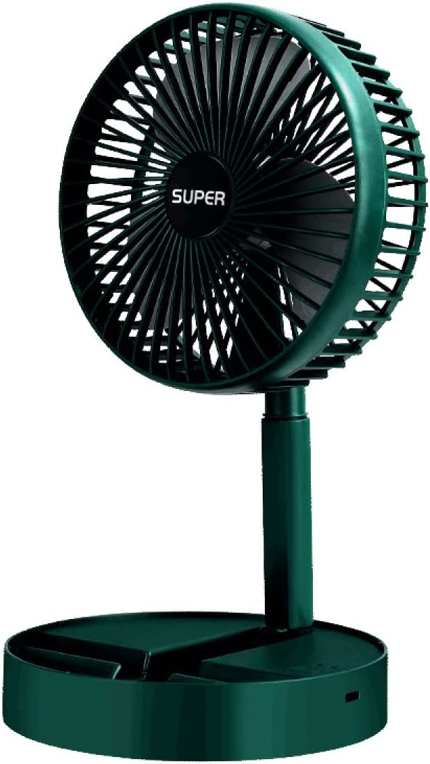 Desktop Electric Telescopic USB Rechargeable Fan 180° Adjustable Portable Mini Wireless Standing Fan