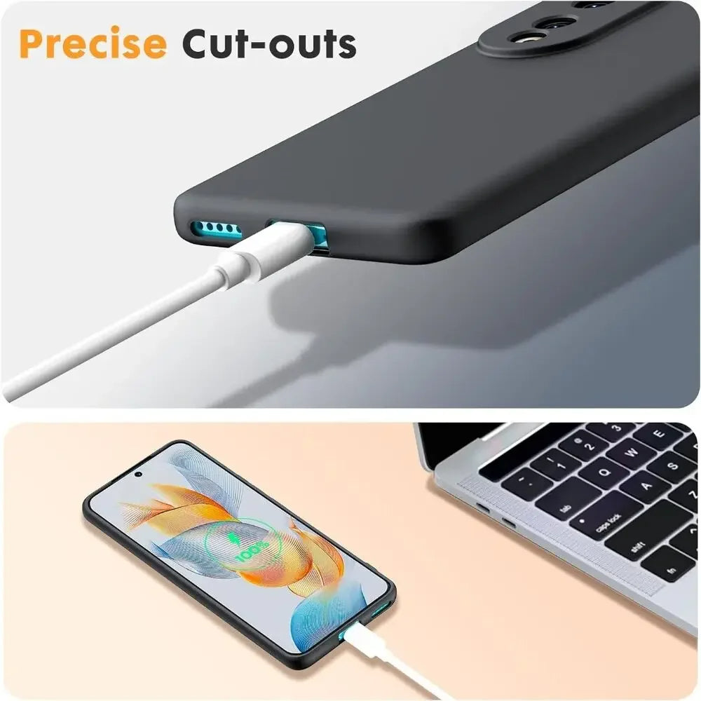 Velvet Silicone Back Cover for Honor Smartphones – Soft Anti-Slip Case for X Series
