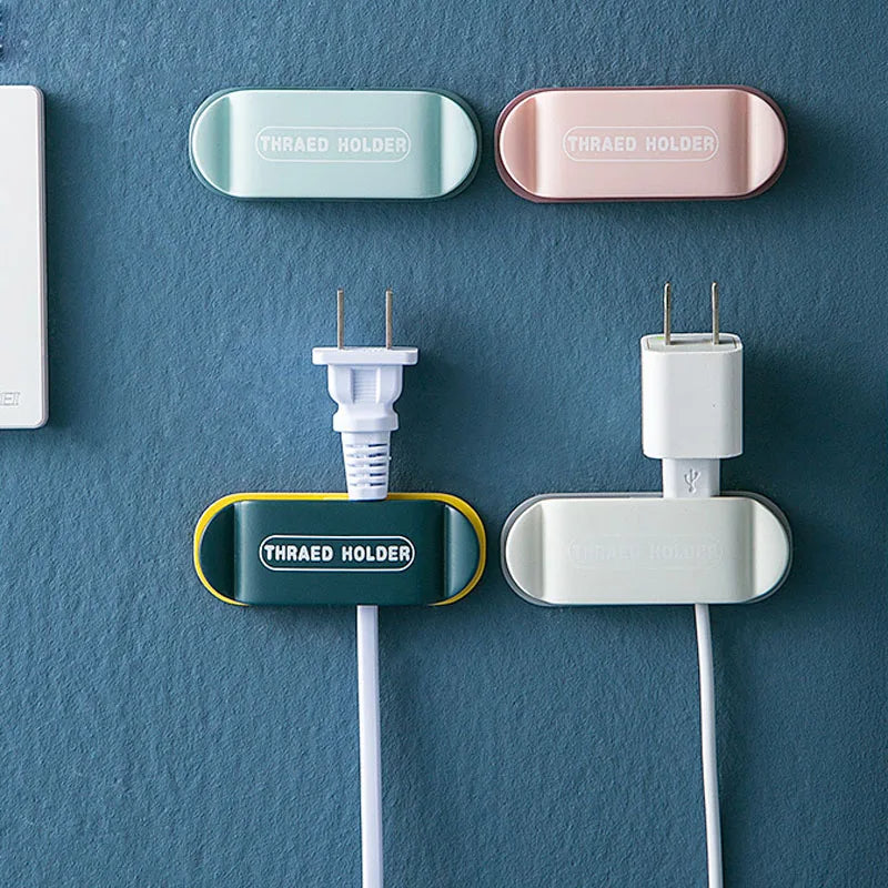 Plug Retainer Thread Holder 4pcs – Cable Clip Organizer & Socket Adapter Holder